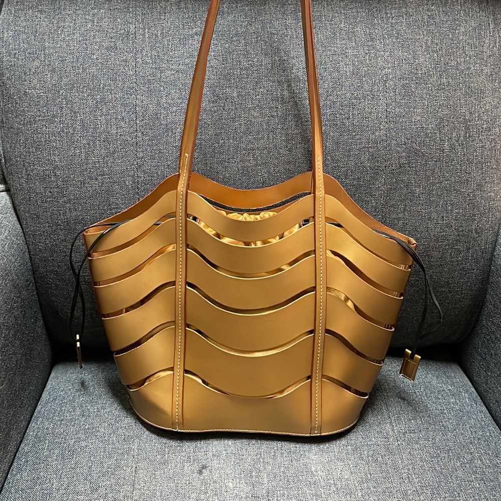 Francesco Biasia Cage Leather Tote - Picture 2 of 14